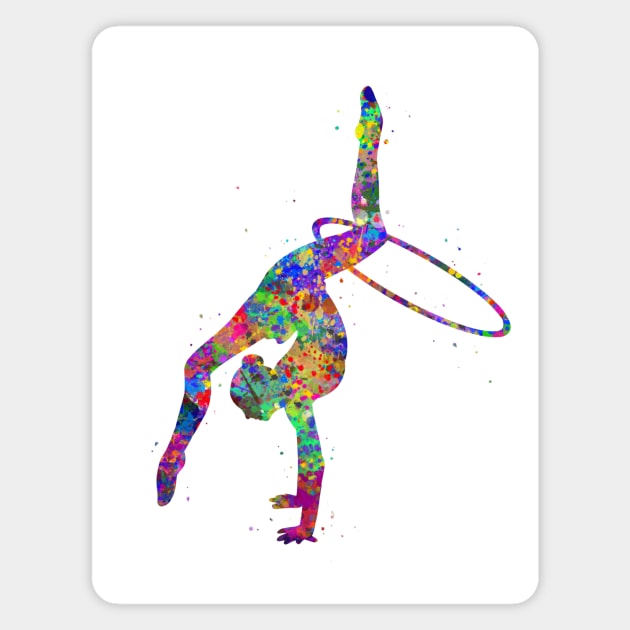 Rhythmic gymnastics hoop dance Magnet by Yahya Art
